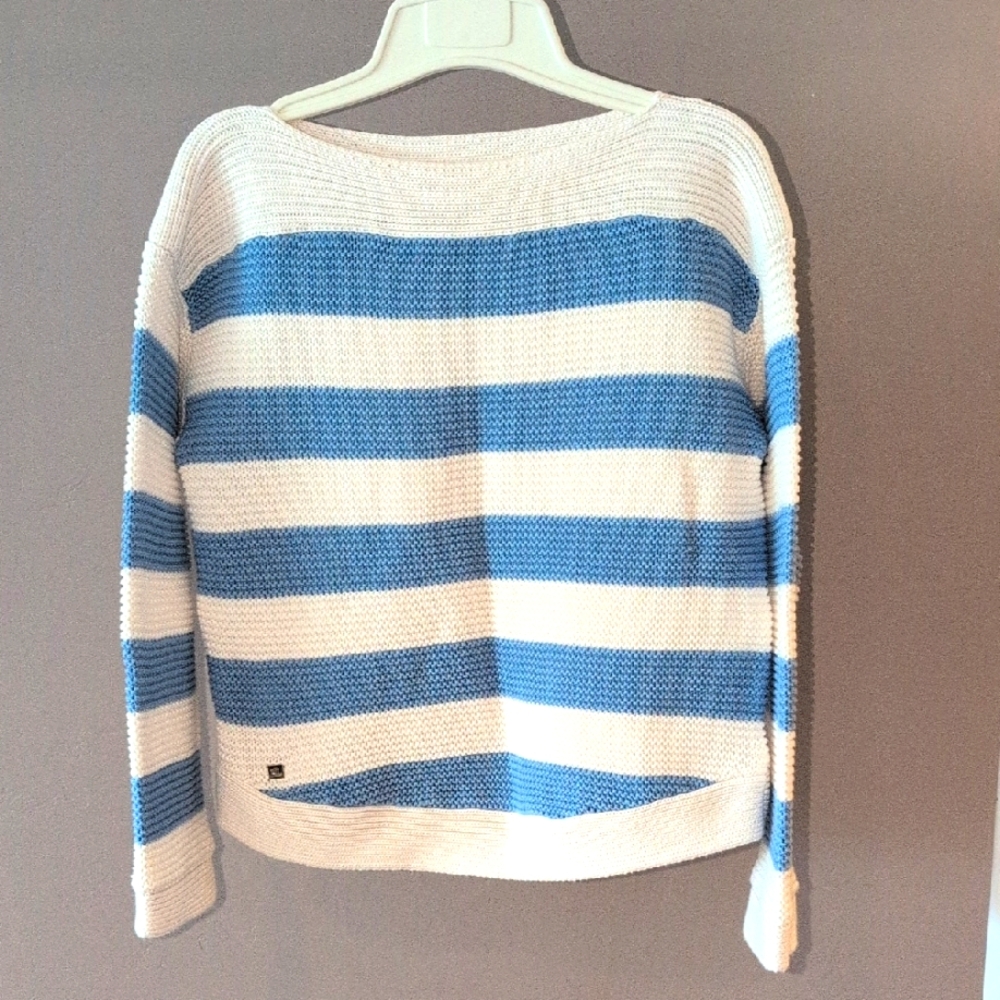 Striped Blue and White Women’s Sweater